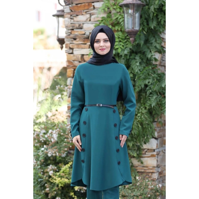 Pileli Takım Elbise MC0035 Petrol