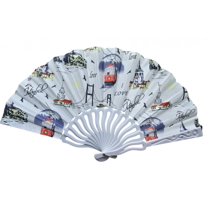 Plastik Kumaş Yelpaze 12li İstanbul