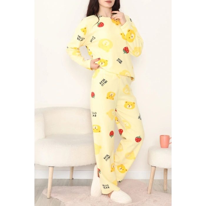 Polar Alt Üst Aynı Pijama Takımı Sarı - 168.1287.