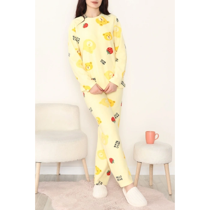 Polar Alt Üst Aynı Pijama Takımı Sarı - 168.1287.