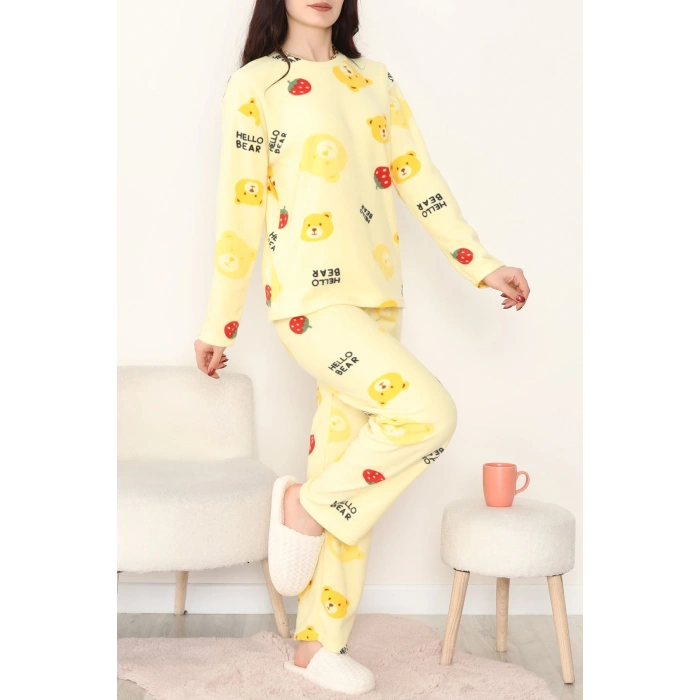 Polar Alt Üst Aynı Pijama Takımı Sarı - 168.1287.
