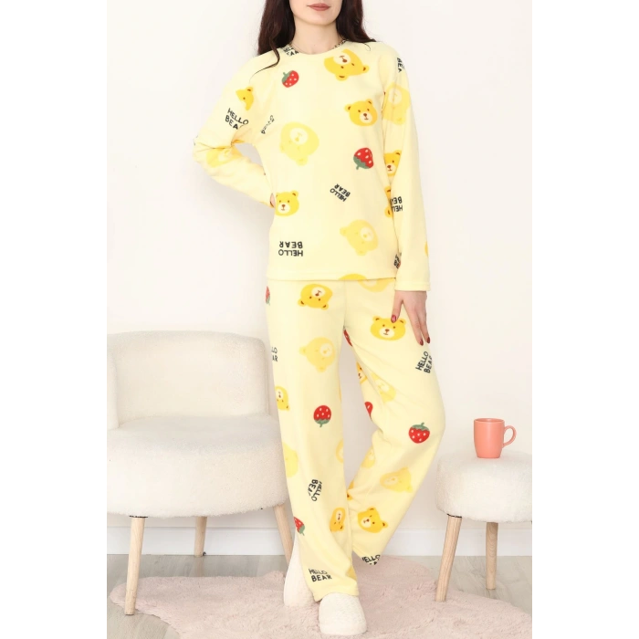 Polar Alt Üst Aynı Pijama Takımı Sarı - 168.1287.