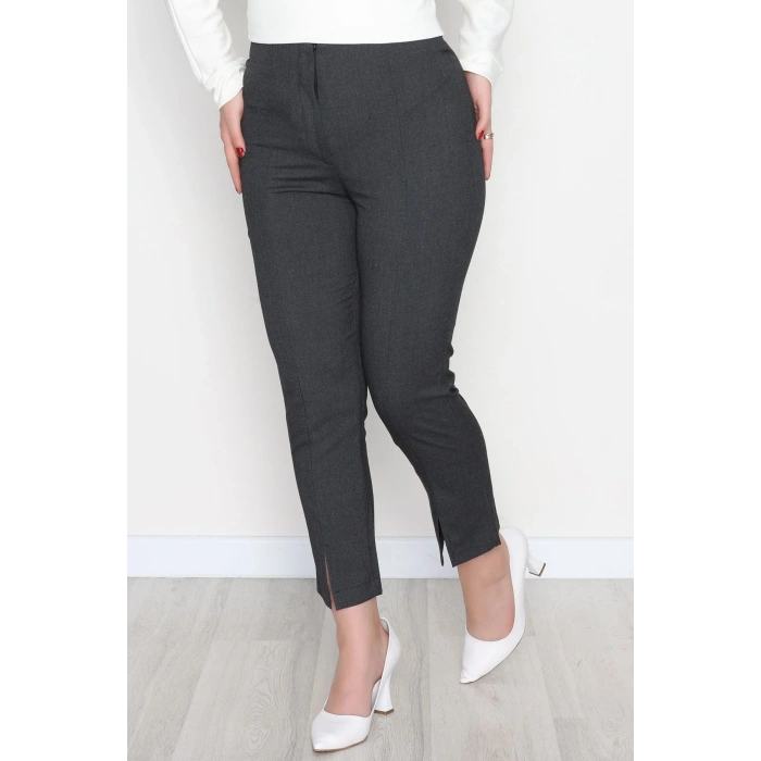 Poliviskon Fermuarlı Pantolon Antrasit - 51080.1779.