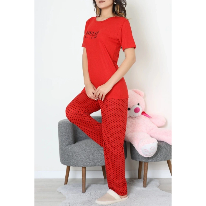 Poliviskon Pijama Takım Kırmızı - 50779.1773.