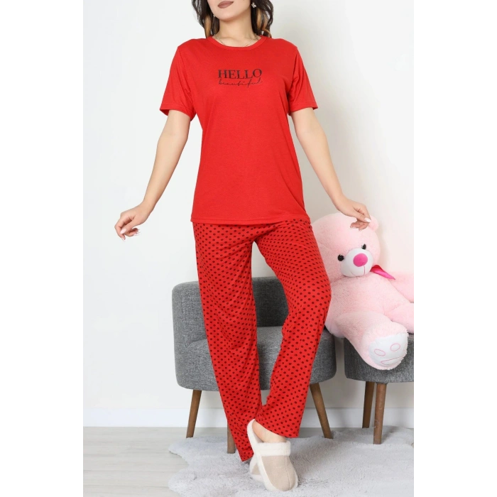 Poliviskon Pijama Takım Kırmızı - 50779.1773.