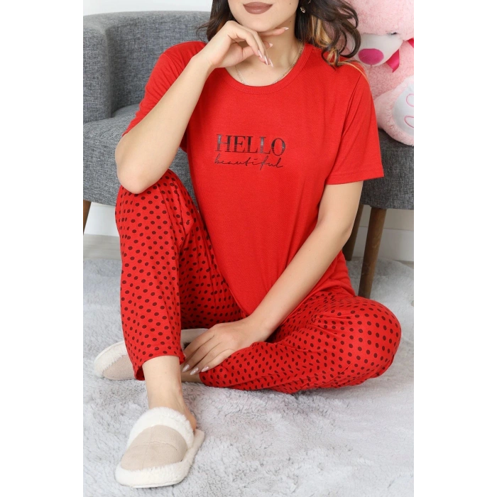Poliviskon Pijama Takım Kırmızı - 50779.1773.