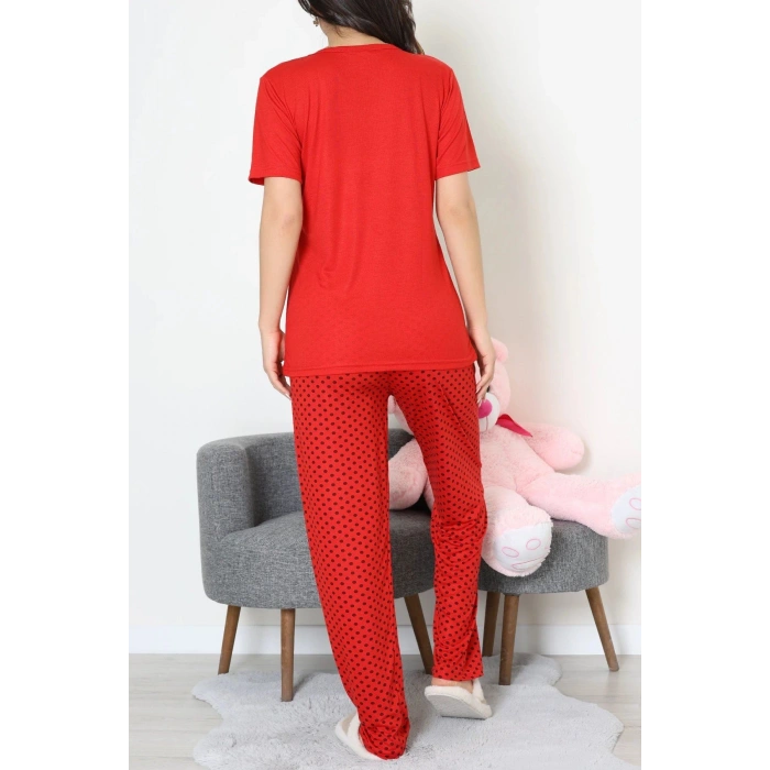 Poliviskon Pijama Takım Kırmızı - 50779.1773.