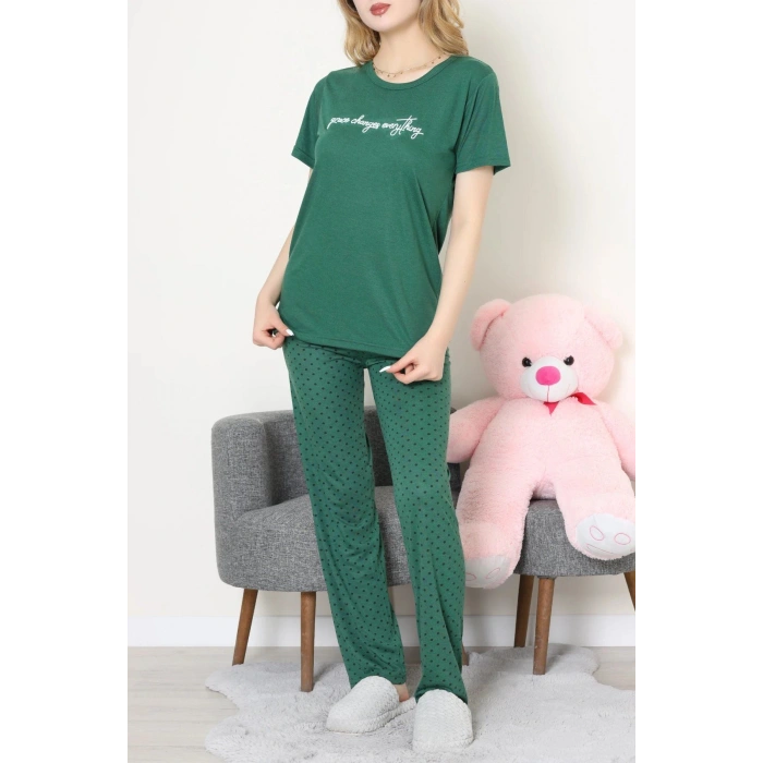 Poliviskon Pijama Takım Zümrüt - 50779.1773.