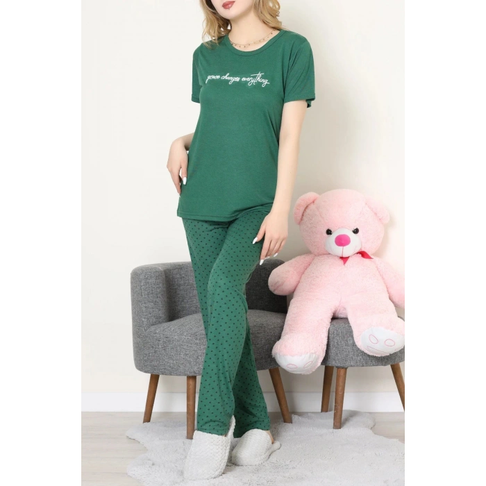Poliviskon Pijama Takım Zümrüt - 50779.1773.