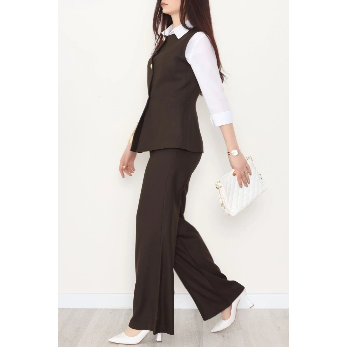 Poliviskon Yelekli Takım Kahve - 9248.424.