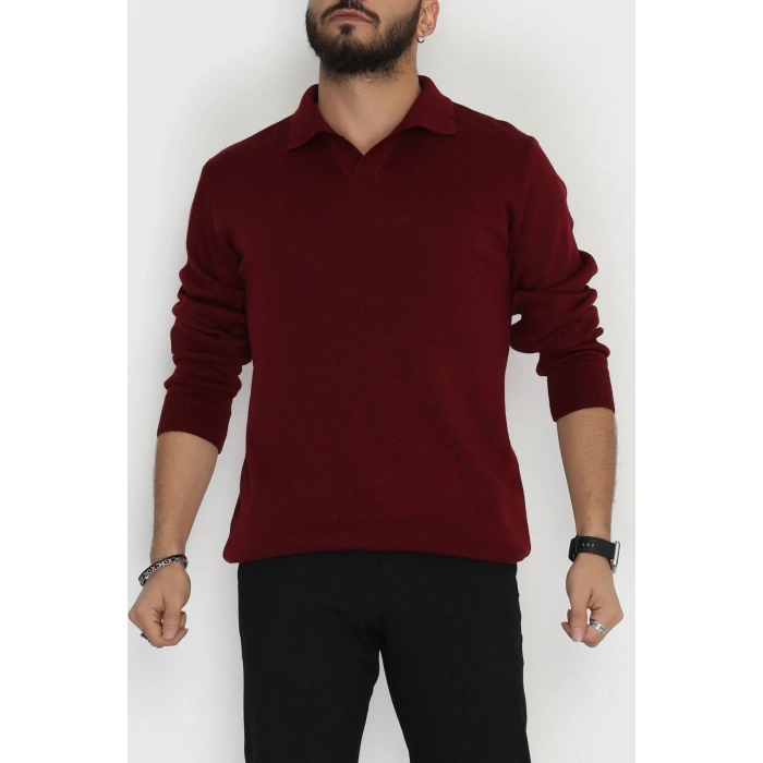 Polo Yaka Erkek Triko Bordo - 42550.1766.