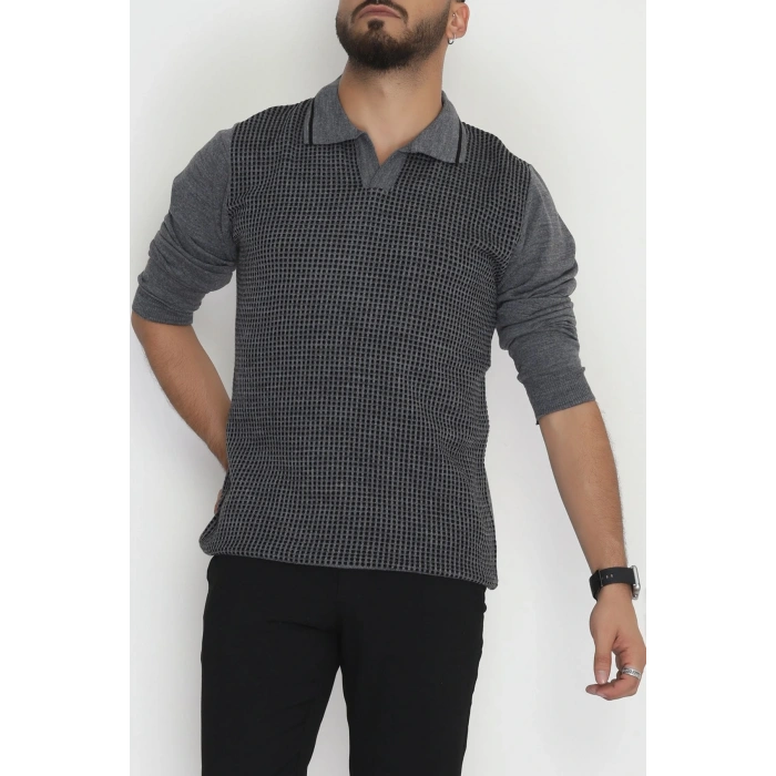 Polo Yaka Erkek Triko Füme - 2570.2052.