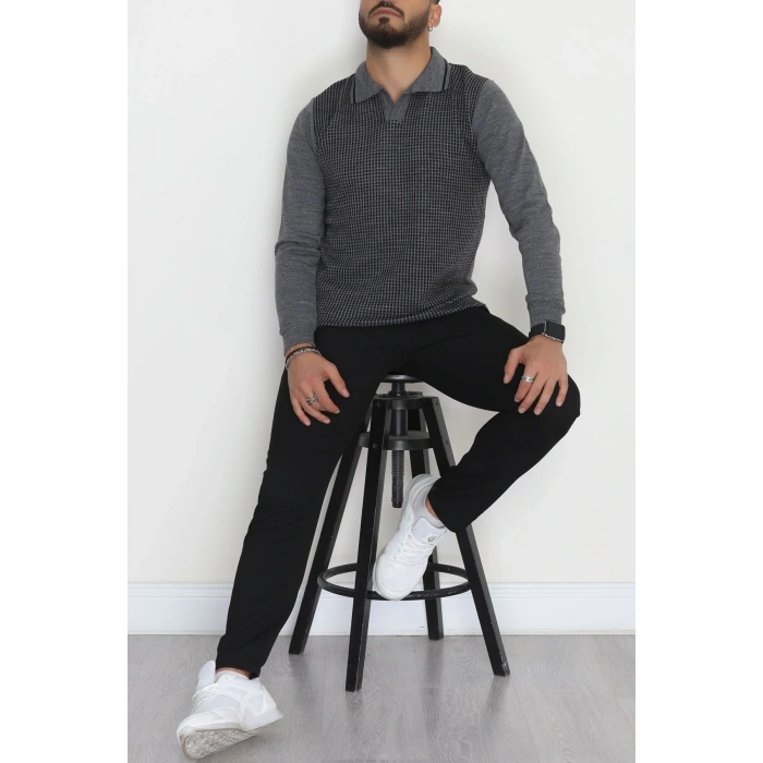 Polo Yaka Erkek Triko Füme - 2570.2052.