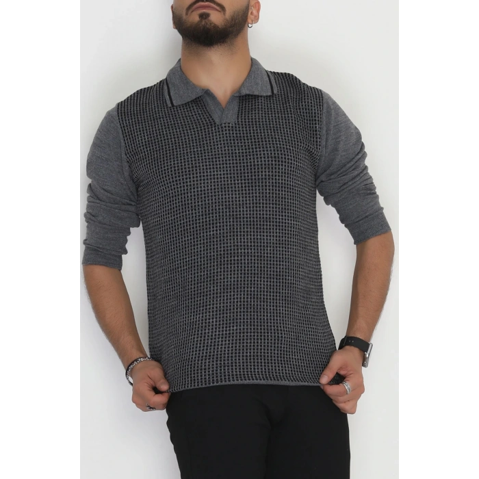 Polo Yaka Erkek Triko Füme - 2570.2052.