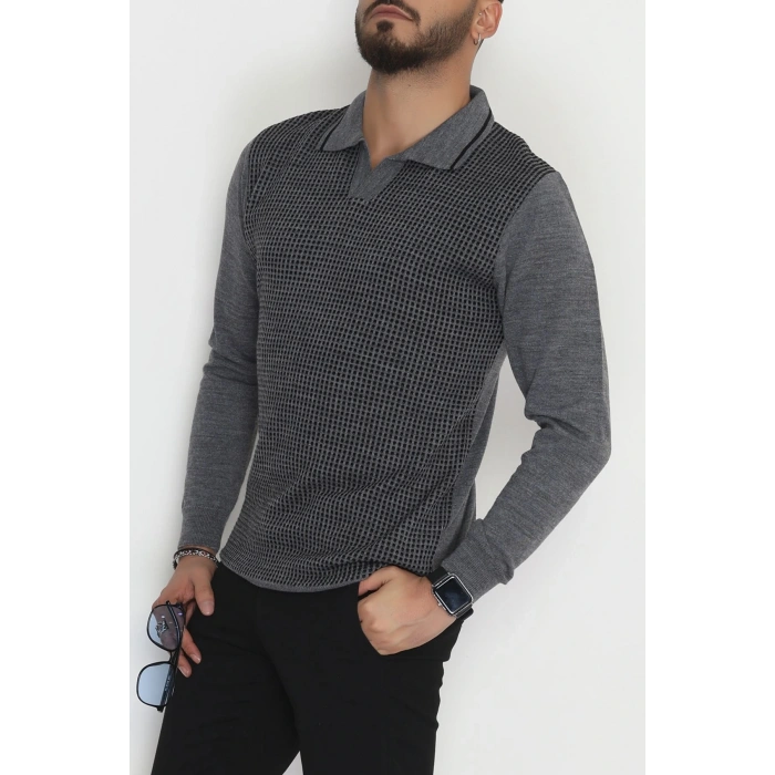 Polo Yaka Erkek Triko Füme - 2570.2052.