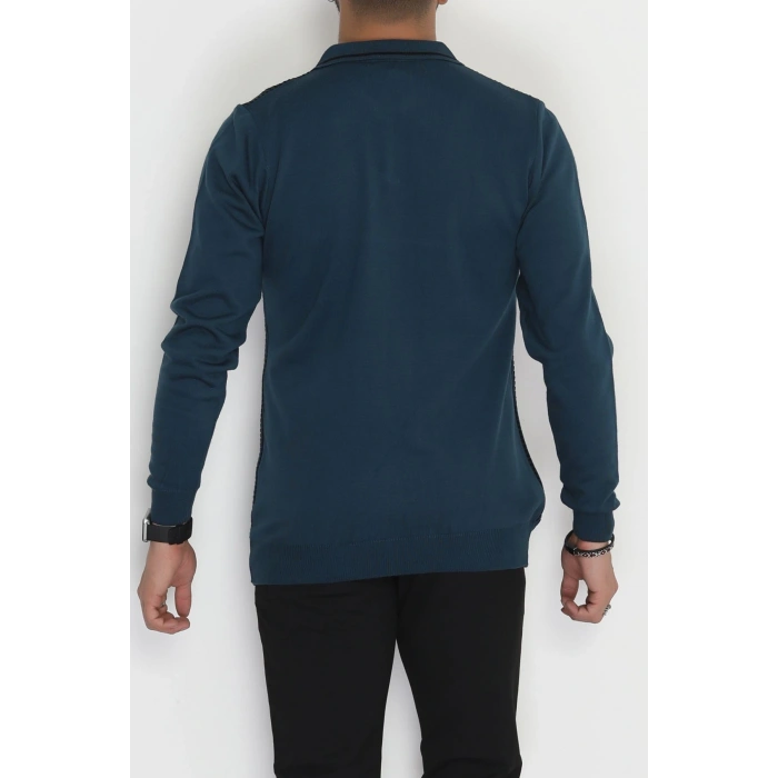 Polo Yaka Erkek Triko Petrol - 2570.2052.