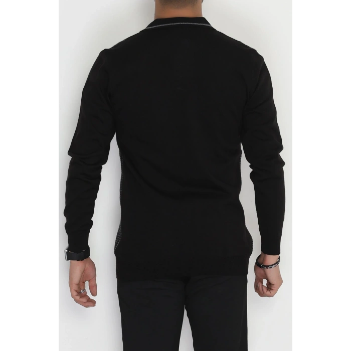 Polo Yaka Erkek Triko Siyah - 2570.2052.