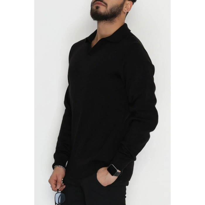 Polo Yaka Erkek Triko Siyah - 42550.1766.