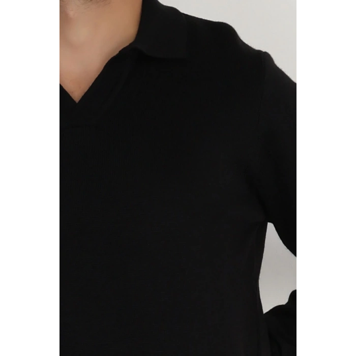 Polo Yaka Erkek Triko Siyah - 42550.1766.