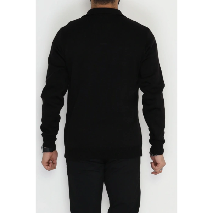 Polo Yaka Erkek Triko Siyah - 42550.1766.