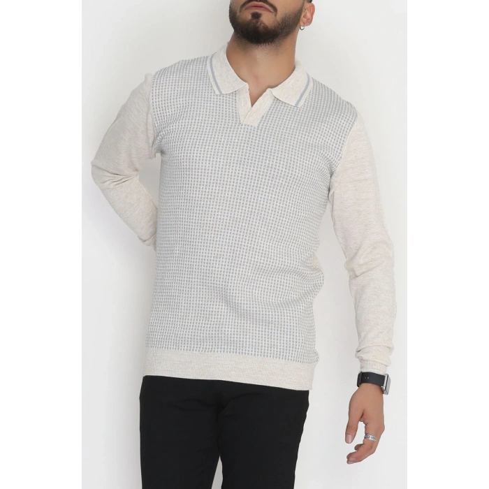 Polo Yaka Erkek Triko Taş - 2570.2052.