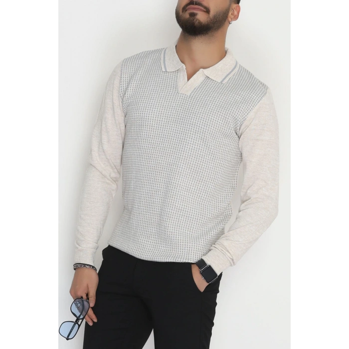 Polo Yaka Erkek Triko Taş - 2570.2052.