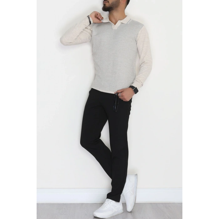 Polo Yaka Erkek Triko Taş - 2570.2052.