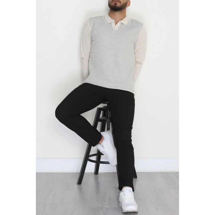 Polo Yaka Erkek Triko Taş - 2570.2052.