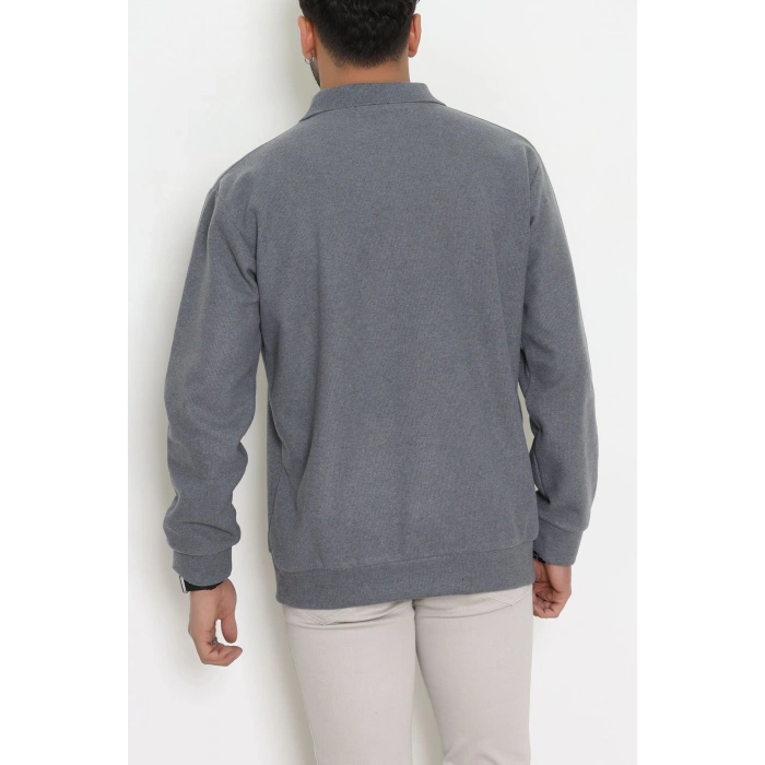 Polo Yaka Selanik Erkek Sweat Füme - 70863.1567.