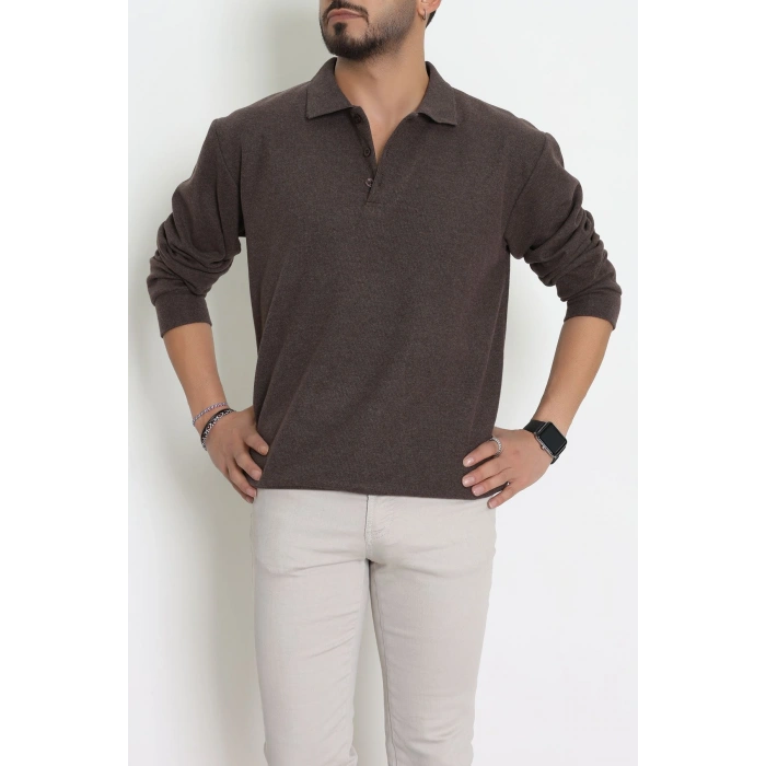 Polo Yaka Selanik Erkek Sweat Kahve - 70863.1567.