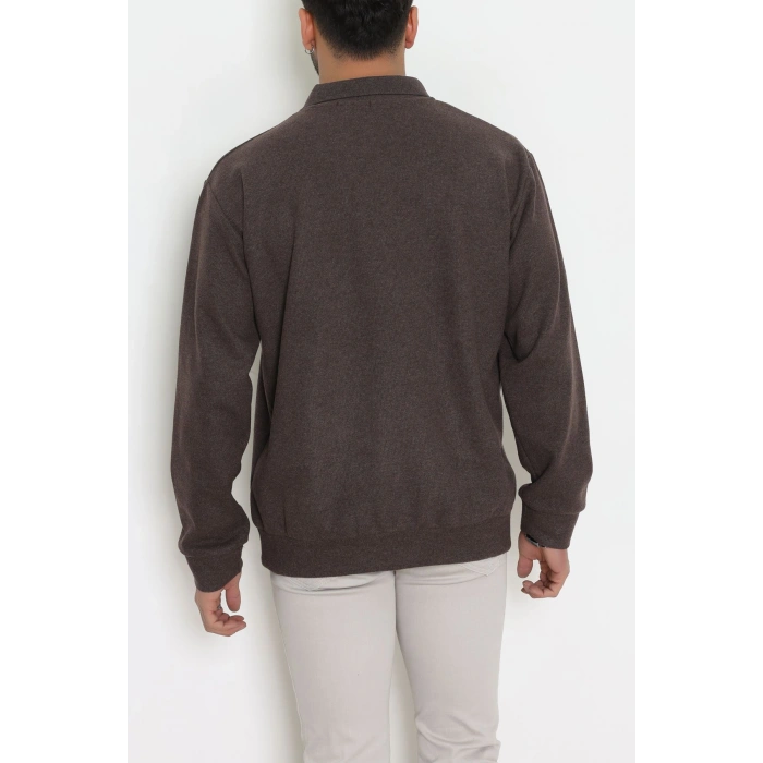 Polo Yaka Selanik Erkek Sweat Kahve - 70863.1567.