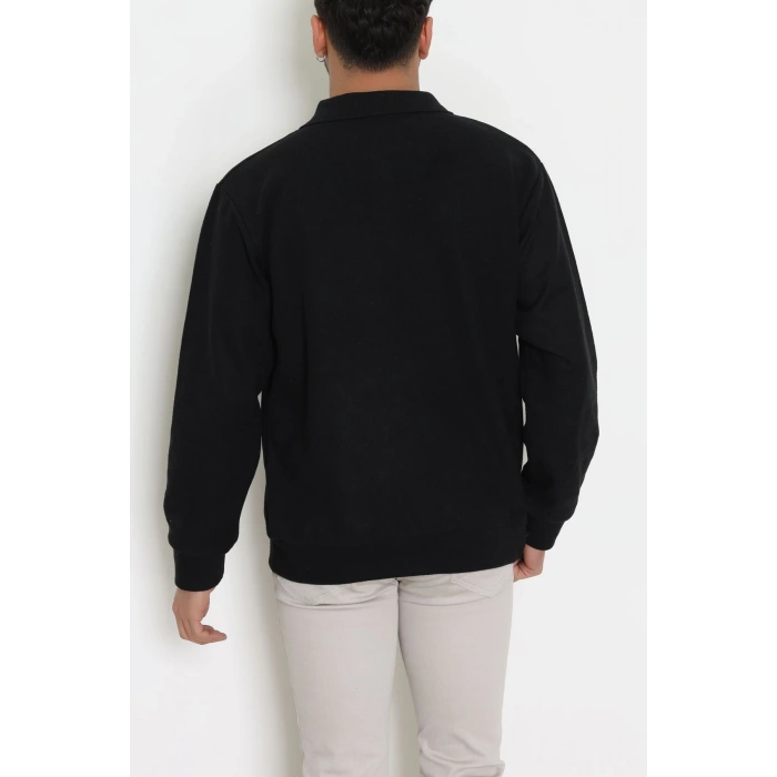Polo Yaka Selanik Erkek Sweat Siyah - 70863.1567.
