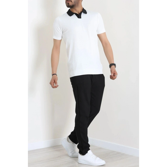 Polo Yaka  Triko Tişört Beyaz - 71597.2167.