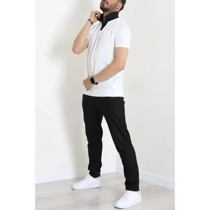 Polo Yaka  Triko Tişört Beyaz - 71597.2167.