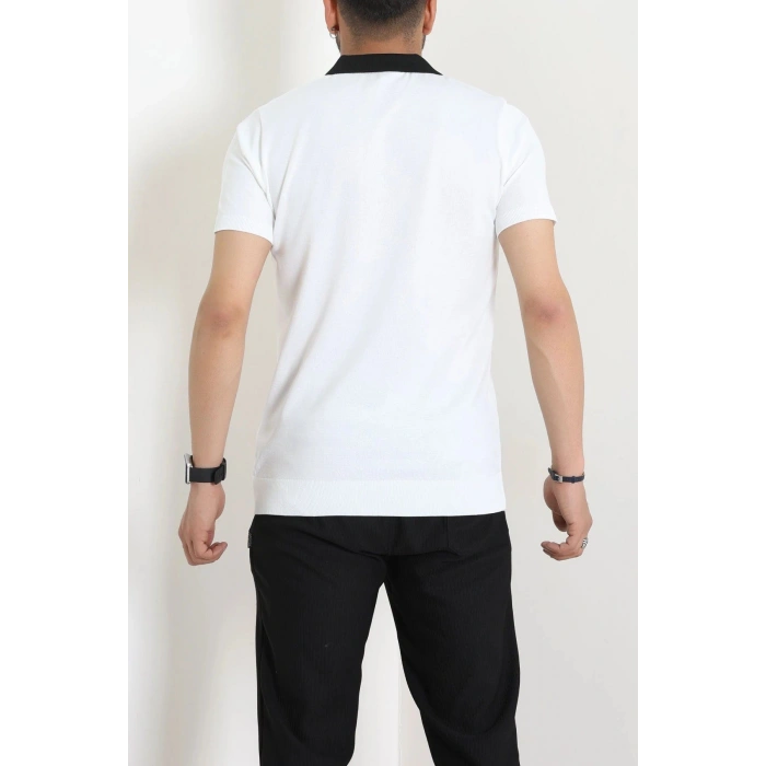 Polo Yaka  Triko Tişört Beyaz - 71597.2167.