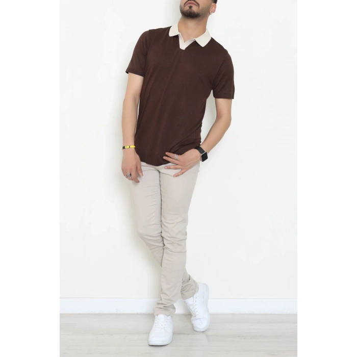 Polo Yaka Triko Tişört Kahve - 71597.2167.