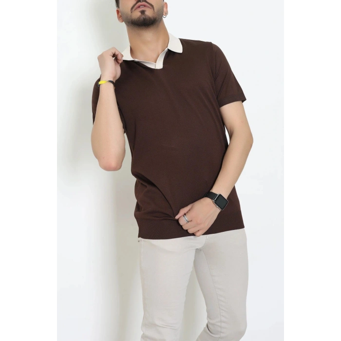 Polo Yaka Triko Tişört Kahve - 71597.2167.