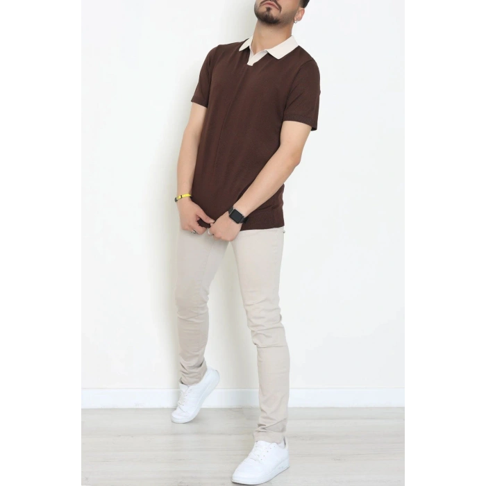Polo Yaka Triko Tişört Kahve - 71597.2167.