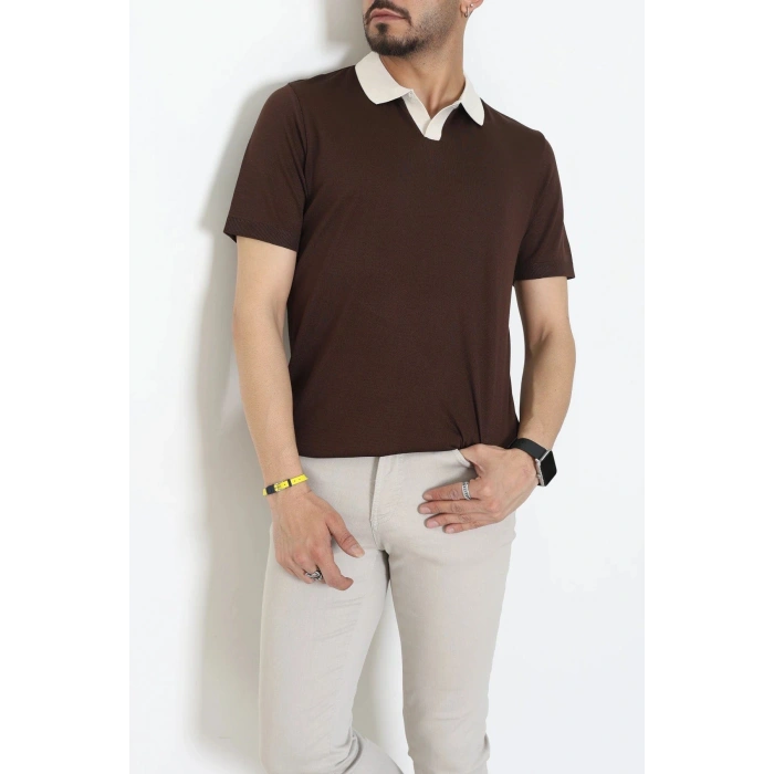 Polo Yaka Triko Tişört Kahve - 71597.2167.