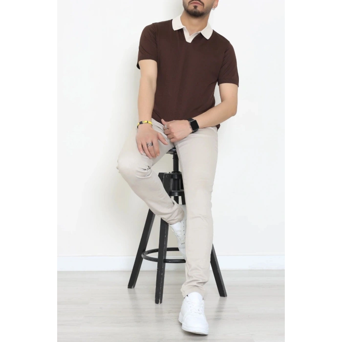 Polo Yaka Triko Tişört Kahve - 71597.2167.