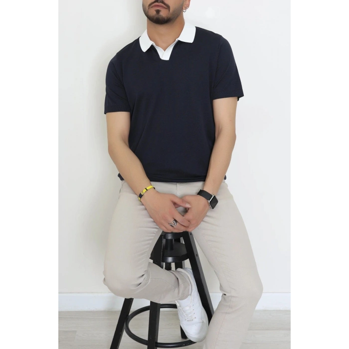 Polo Yaka Triko Tişört Lacivert - 71597.2167.