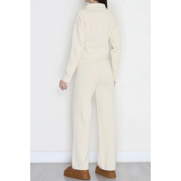 Polo Yaka Triko İkili Takım Ten - 9191.1765.