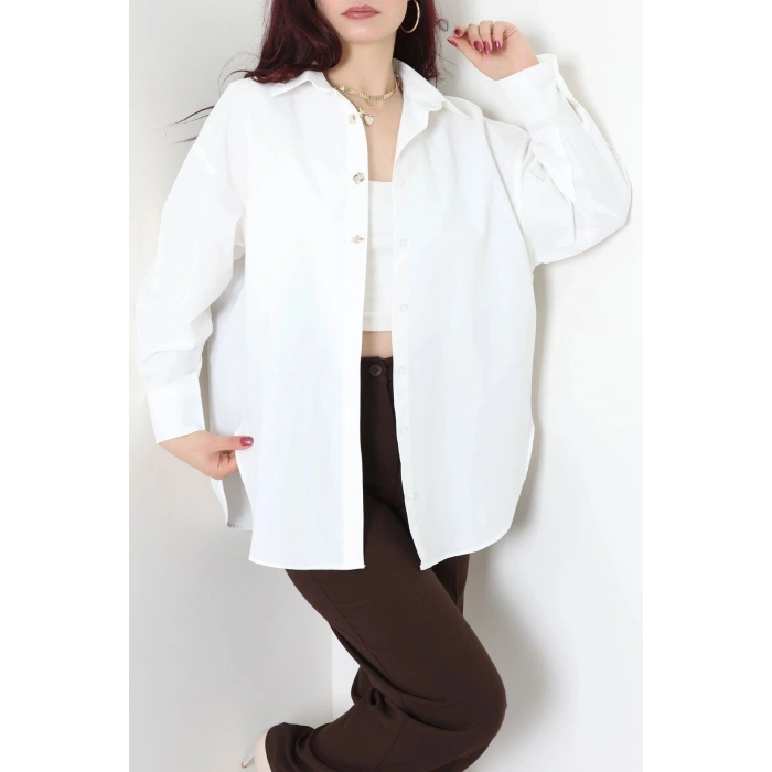 Poplin Gömlek Beyaz - 71161.1934.