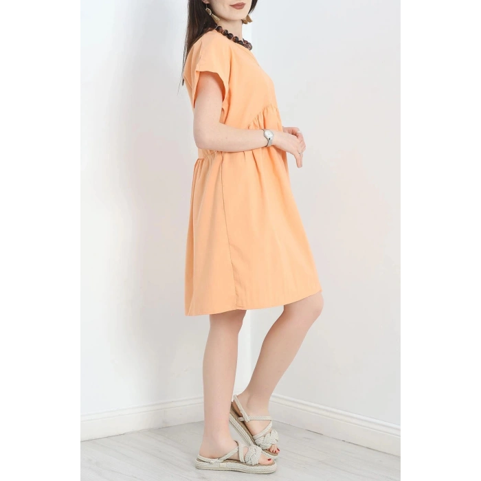 Poplin Kumaş Elbise Açıkturuncu - 40978.701.