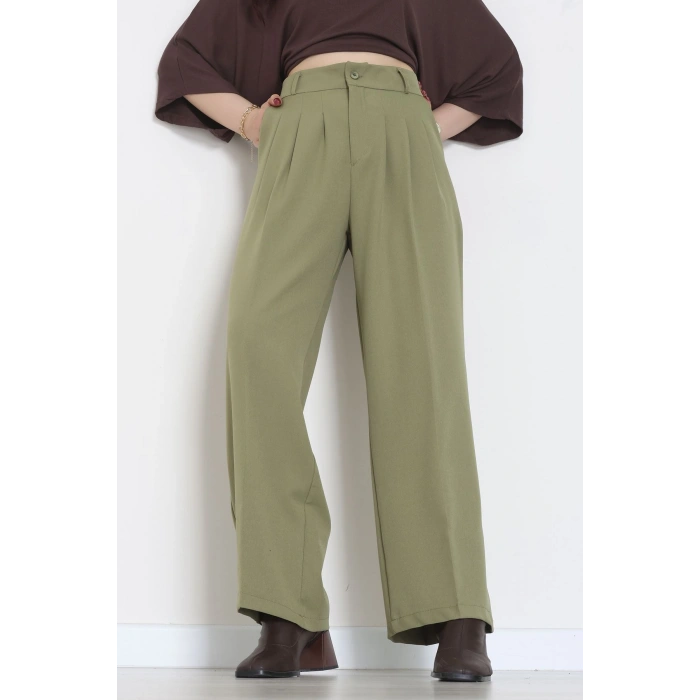 Premium Pileli Palazzo Pantolon Çağla - 51609.683.