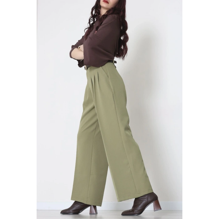 Premium Pileli Palazzo Pantolon Çağla - 51609.683.