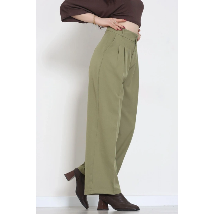 Premium Pileli Palazzo Pantolon Çağla - 51609.683.