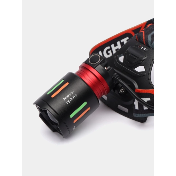 Ps-2910 Şarjlı Profesyonel Zoomlu Kamp Avcı Balıkçı Kafa Lambası Feneri