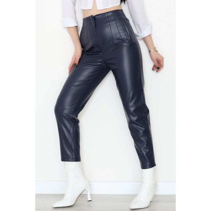 Pu Deri Fleto Cepli Pantolon Lacivert - 51100.1779.