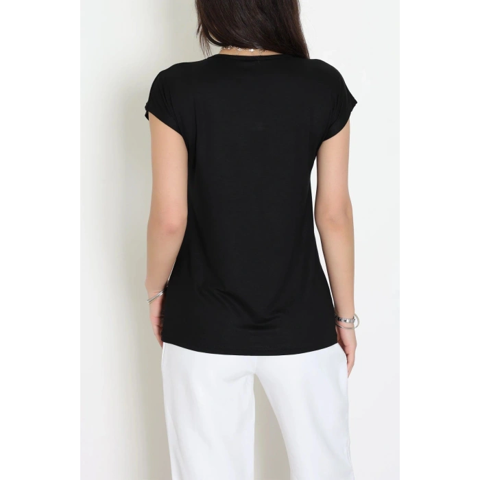 Pul Detaylı Bluz Siyah - 44007.599.